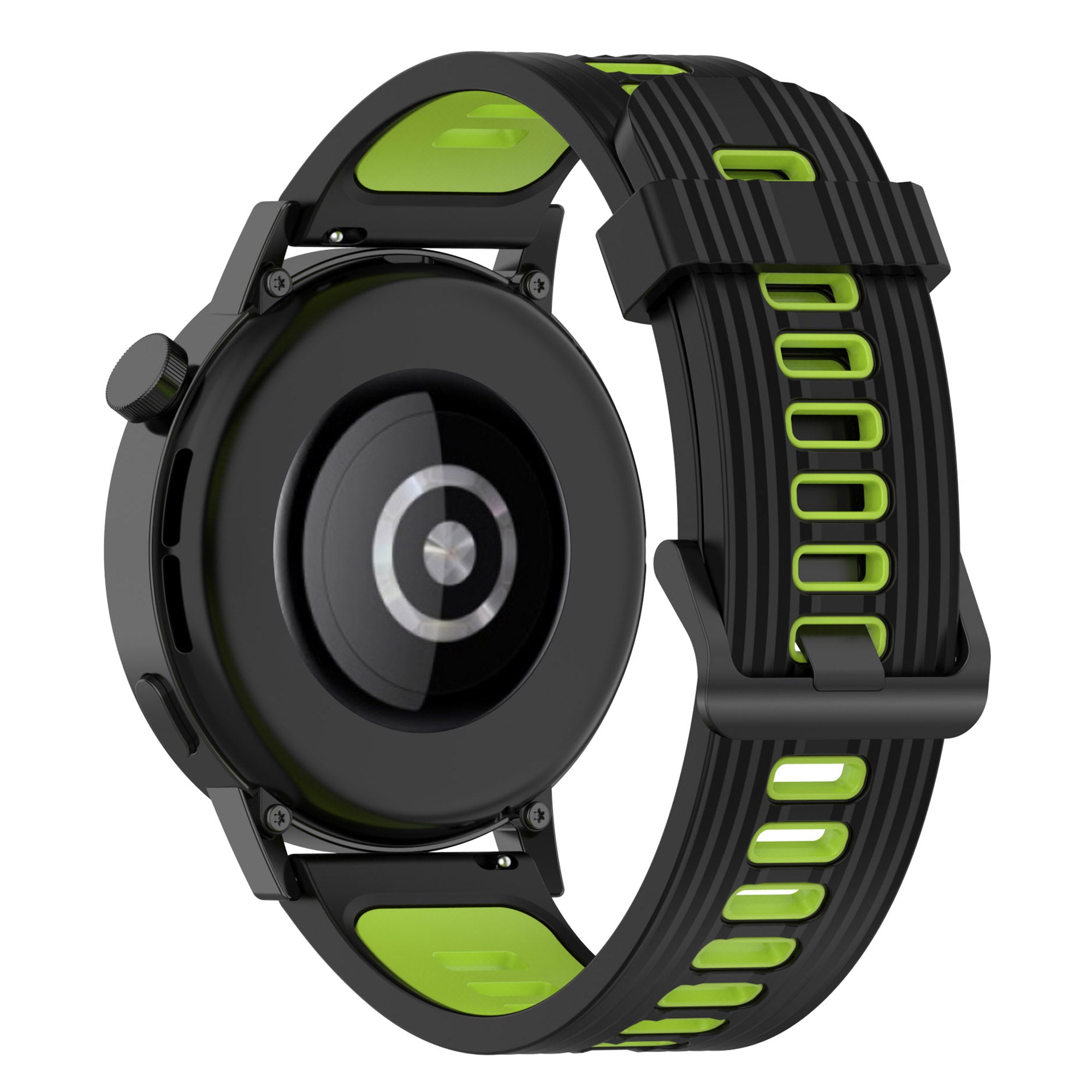 20mm Stripes Design Bi-color Silicone Soft Watch Band Adjustable Wrist Strap for Huawei Watch GT3 42mm Samsung Galaxy Watch4 40mm 44mm 20mm Stripes Design Bi-color Silicone Soft Watch Band Adjustable Wrist Strap for Huawei Watch GT3 42mm Samsung Galaxy Watch4 40mm 44mm